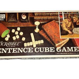Scrabble Sentence Cube Game 1971- Complete scrabble word game Vintage game